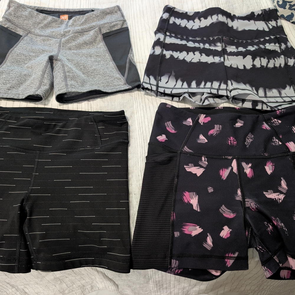 Lot Of Lucy Women's Athletic Shorts - Gray, Black, Pink Patterns XS